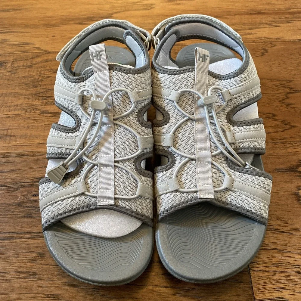 Hike Footwear HF Baresandals II Grey‎ Barefoot Sandals Womens Size 7.5 EU 38.5